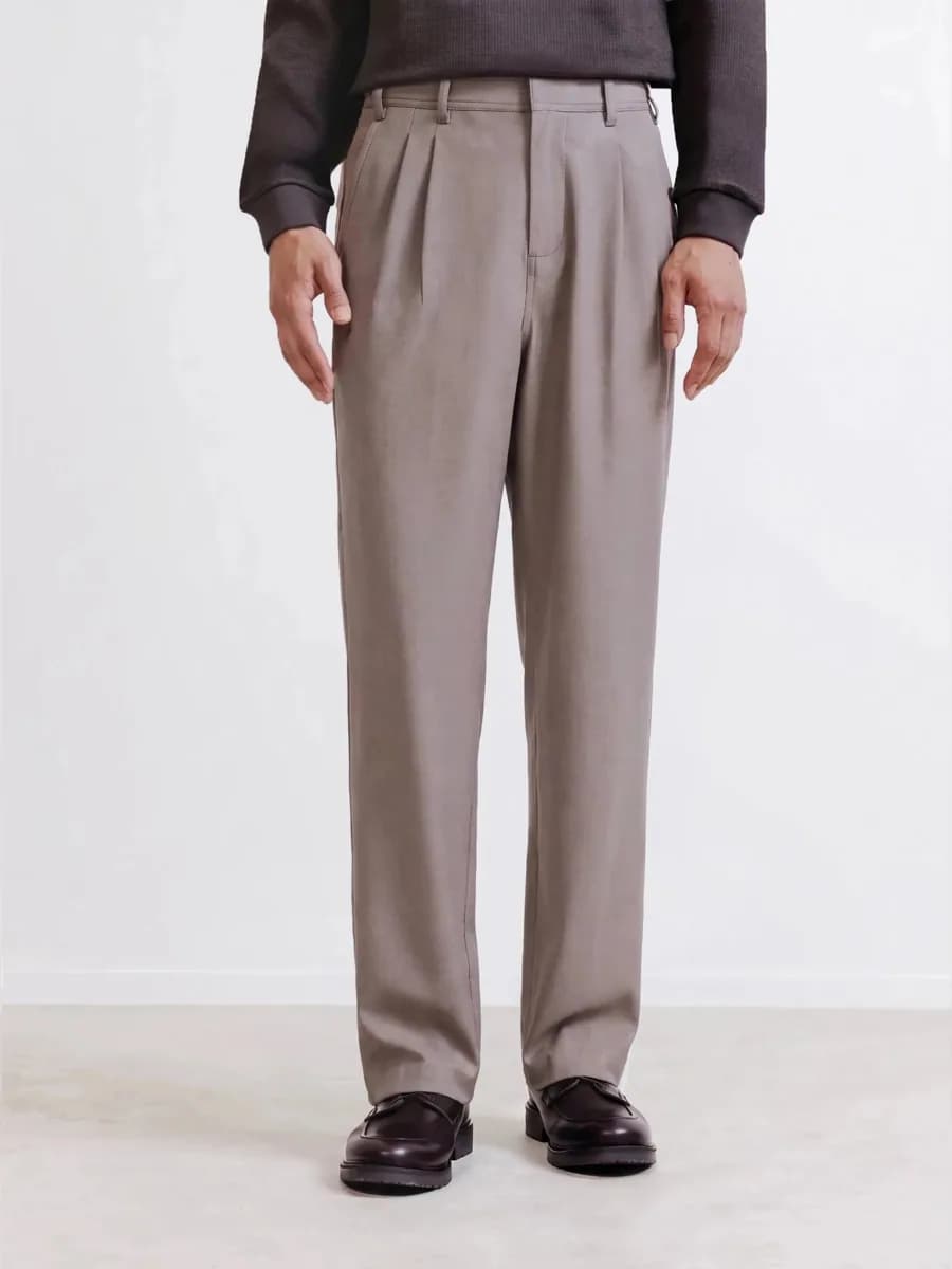 Pantalon urbain oversize taupe