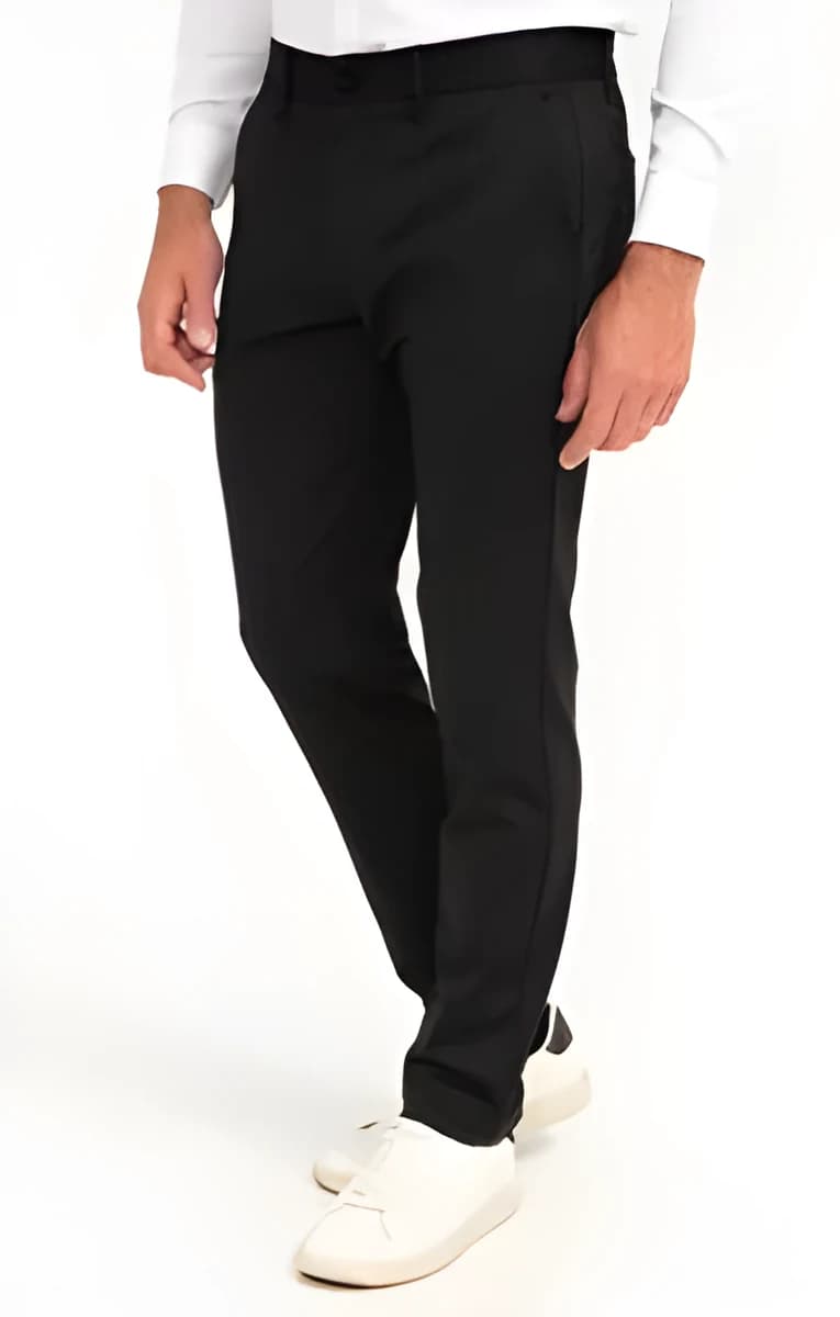 Pantalon chino ajusté Nils – Noir