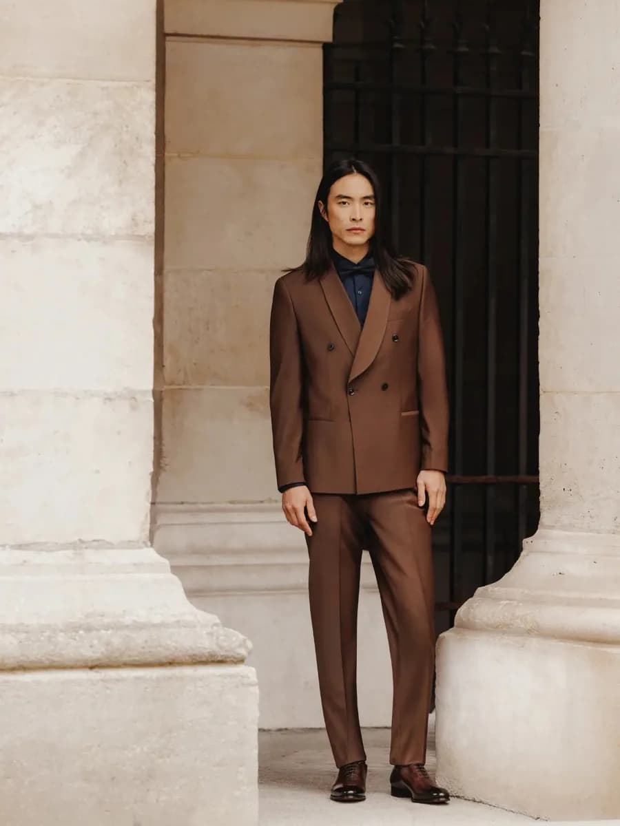 Costume croisé bronze