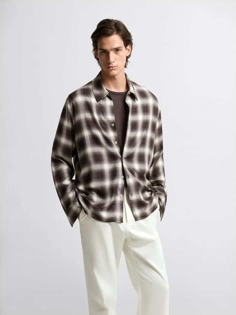 Chemise slim à carreaux - L'atelier