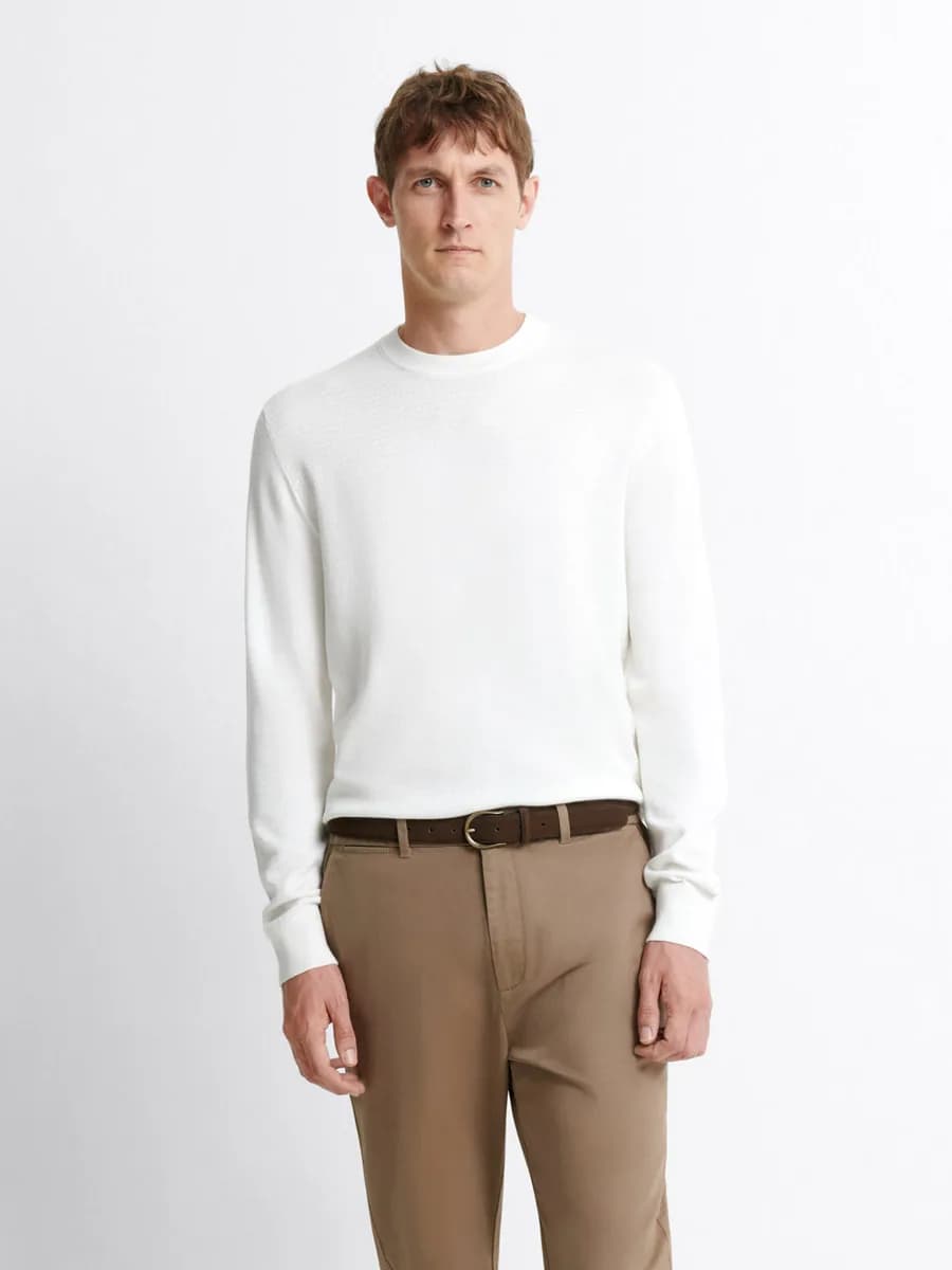 Pull col rond tricotage fantaisie