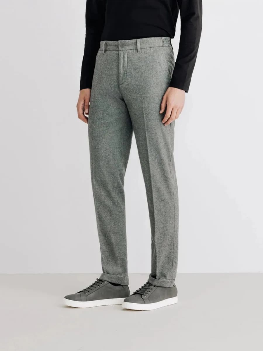 Pantalon flanelle gris