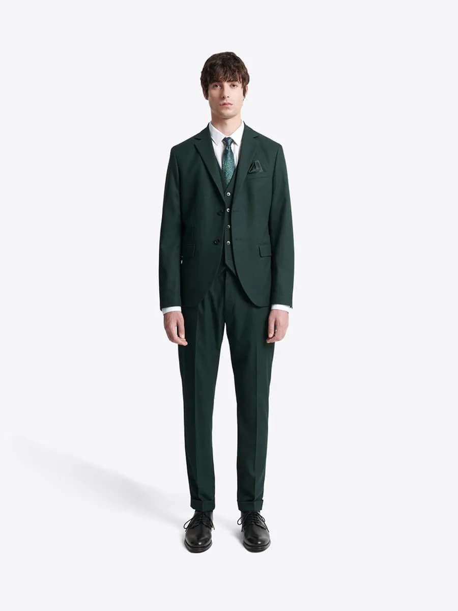 Veste de costume slim en flanelle
