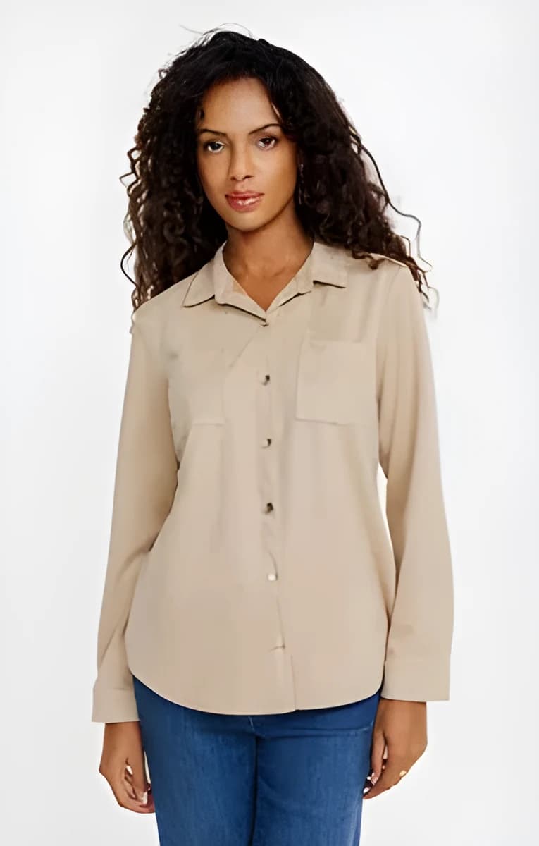 Chemise en suédine – Nougat