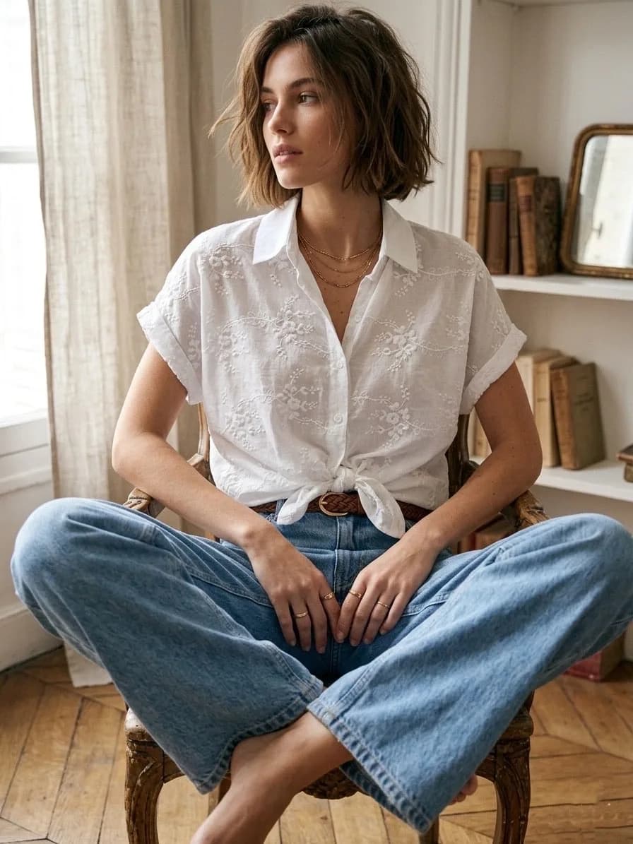 Chemise Floriane Blanc