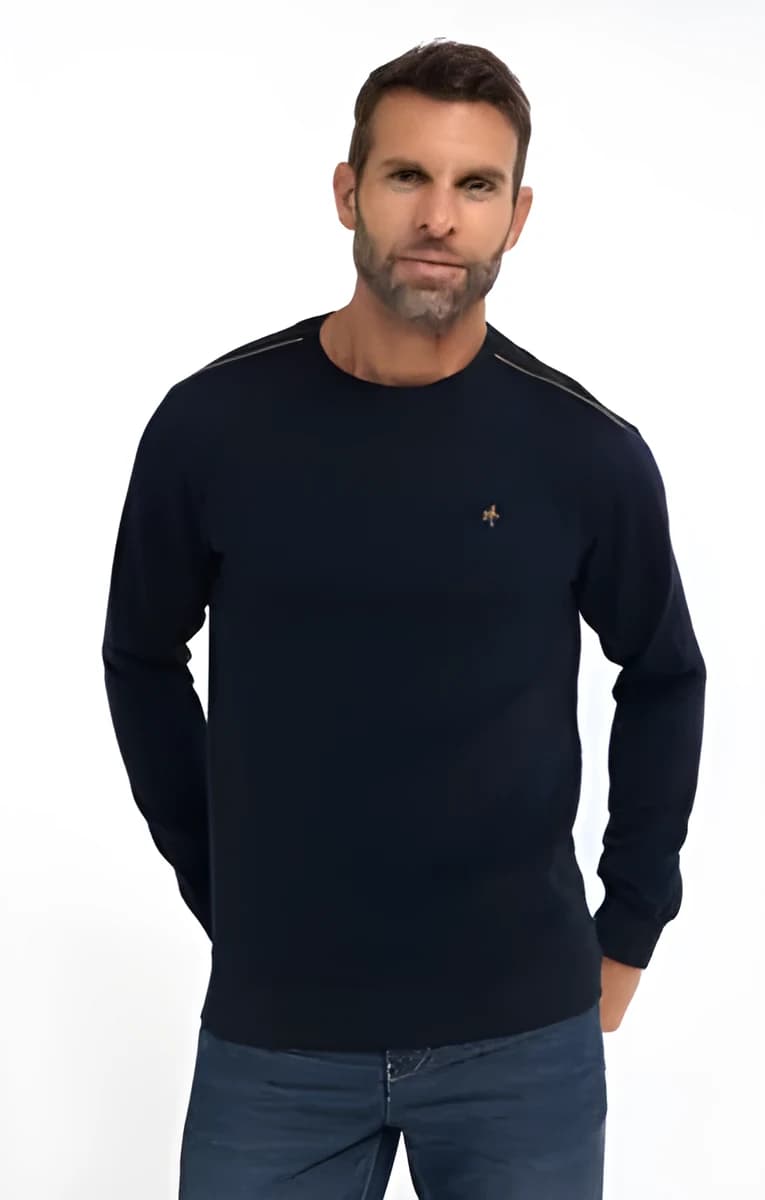 Sweat manches longues Kevin – Marine