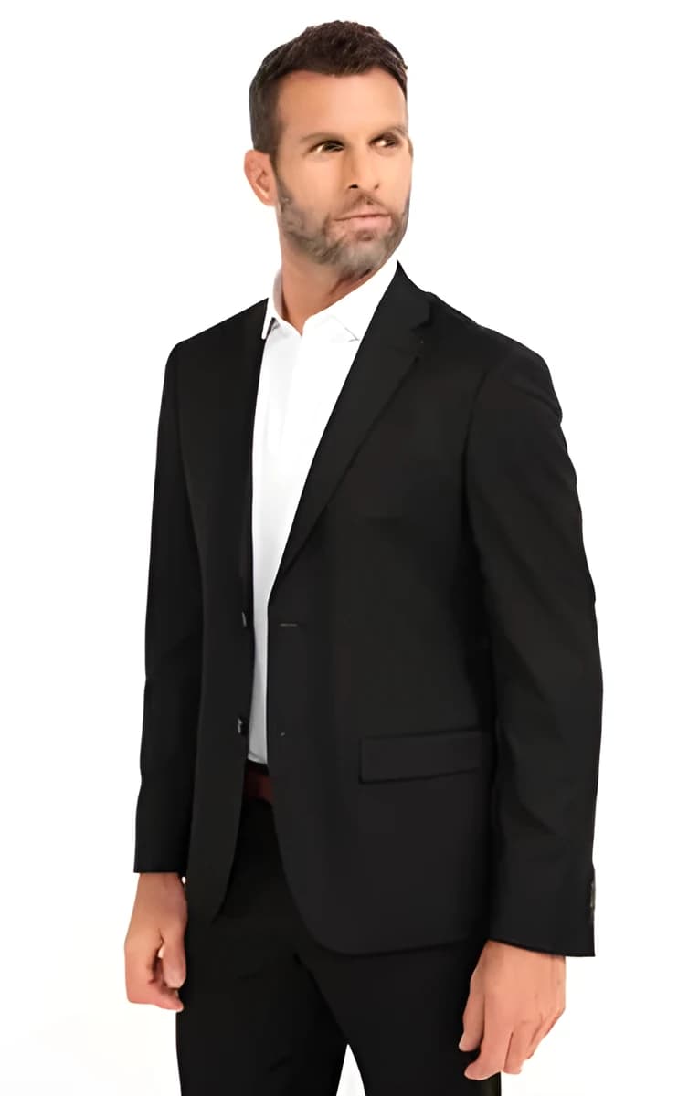 Veste de costume coupe confort Obliquo – Noir