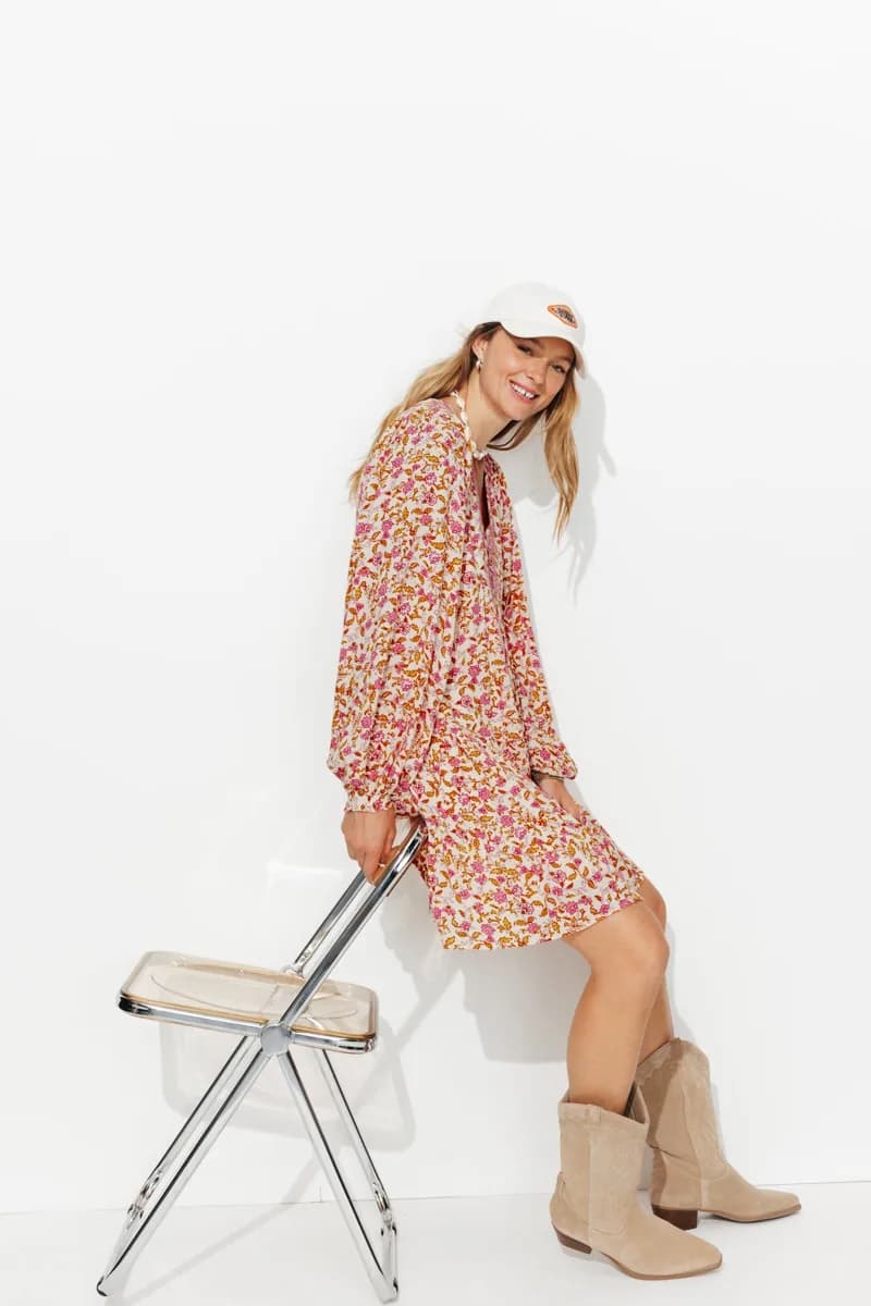 Robe courte imprimée Femme