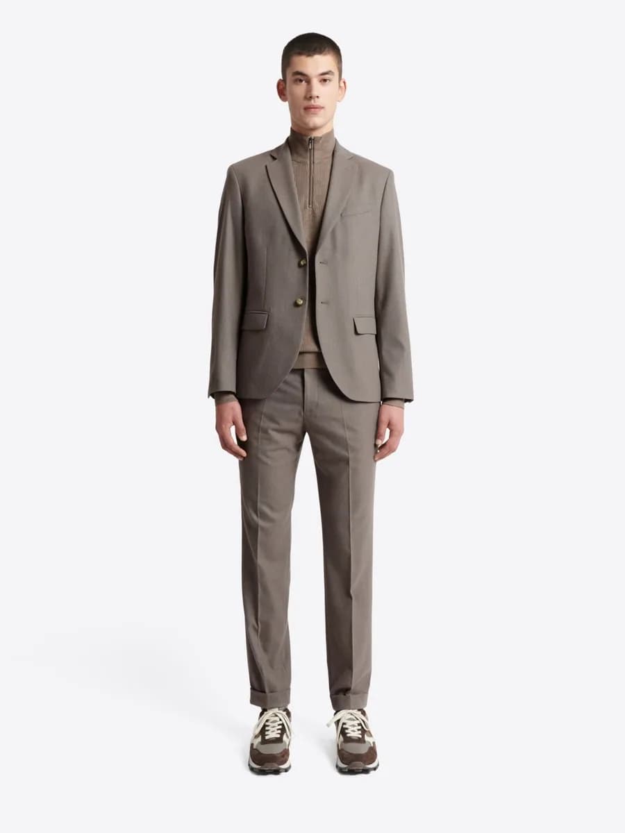 Veste de costume regular en flanelle