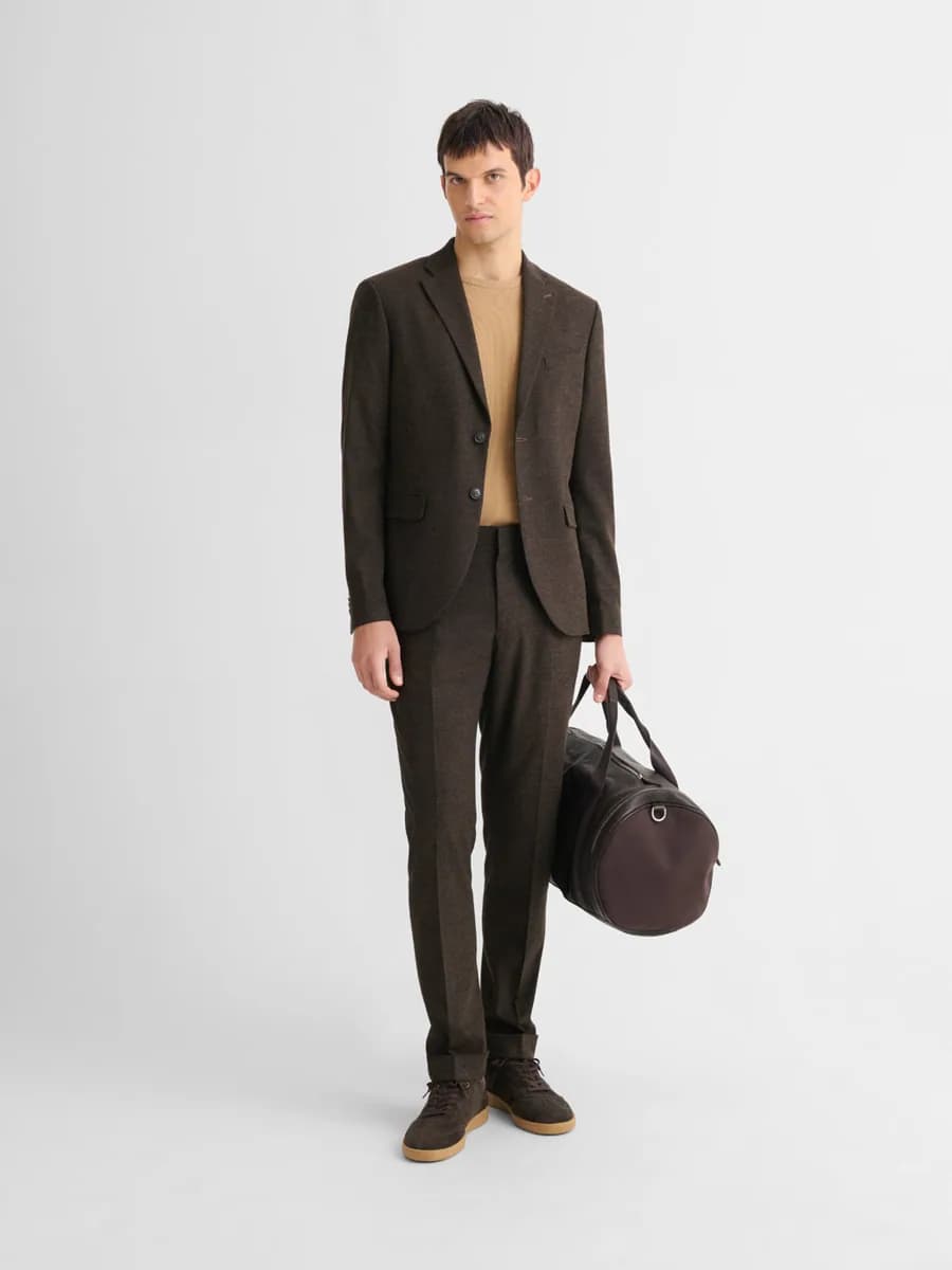 Costume 2 pièces slim chocolat stretch