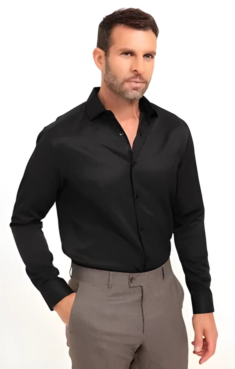 Chemise manches longues Blacky – Noir