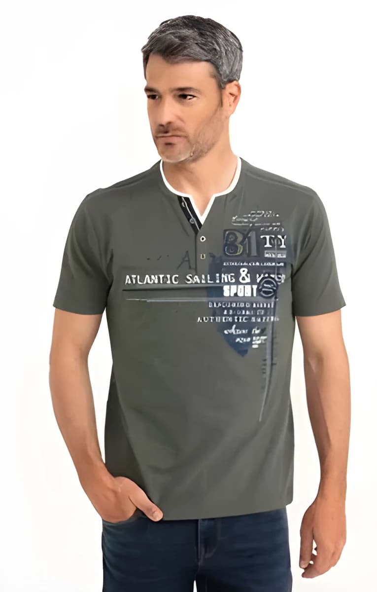 Tee-shirt manches courtes Blason – Kaki