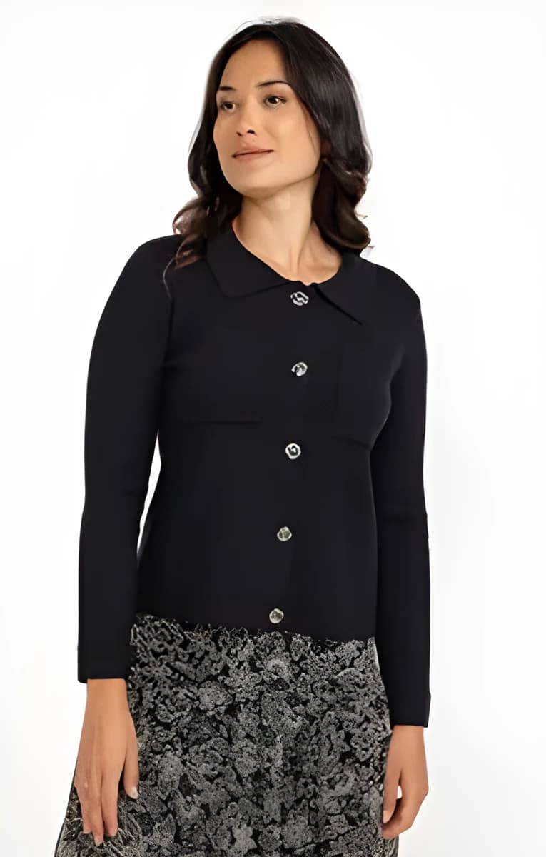 Cardigan boutonné – Noir