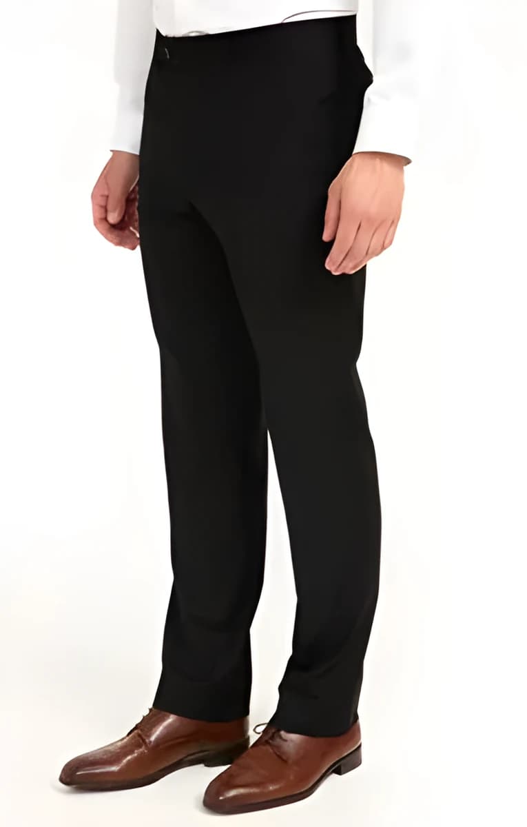 Pantalon de costume confort Obliquo – Noir