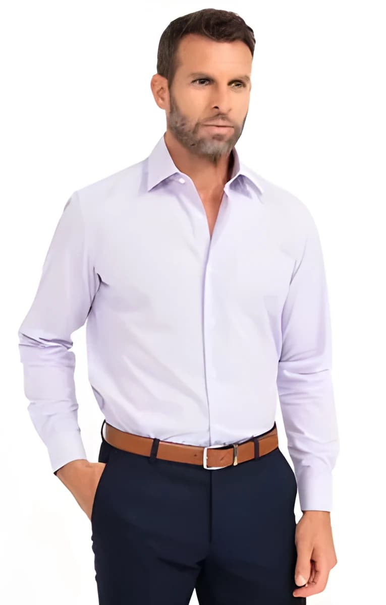 Chemise regular manches longues Microray – Parme