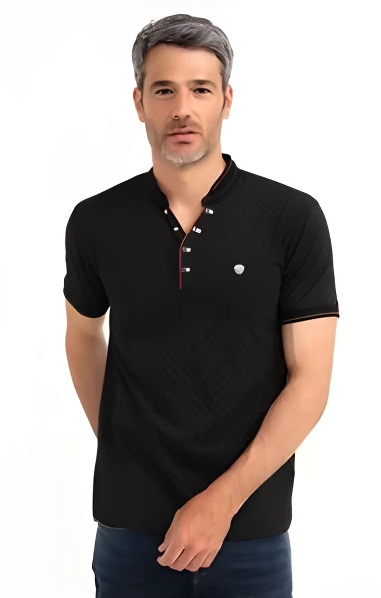 Tee-shirt manches courtes Point – Noir