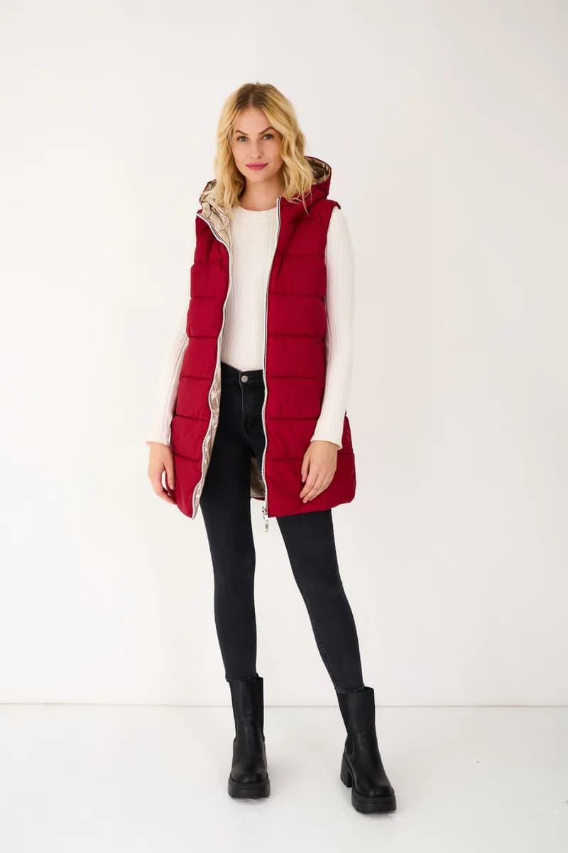 Doudoune Nerissa Bordeaux / Or