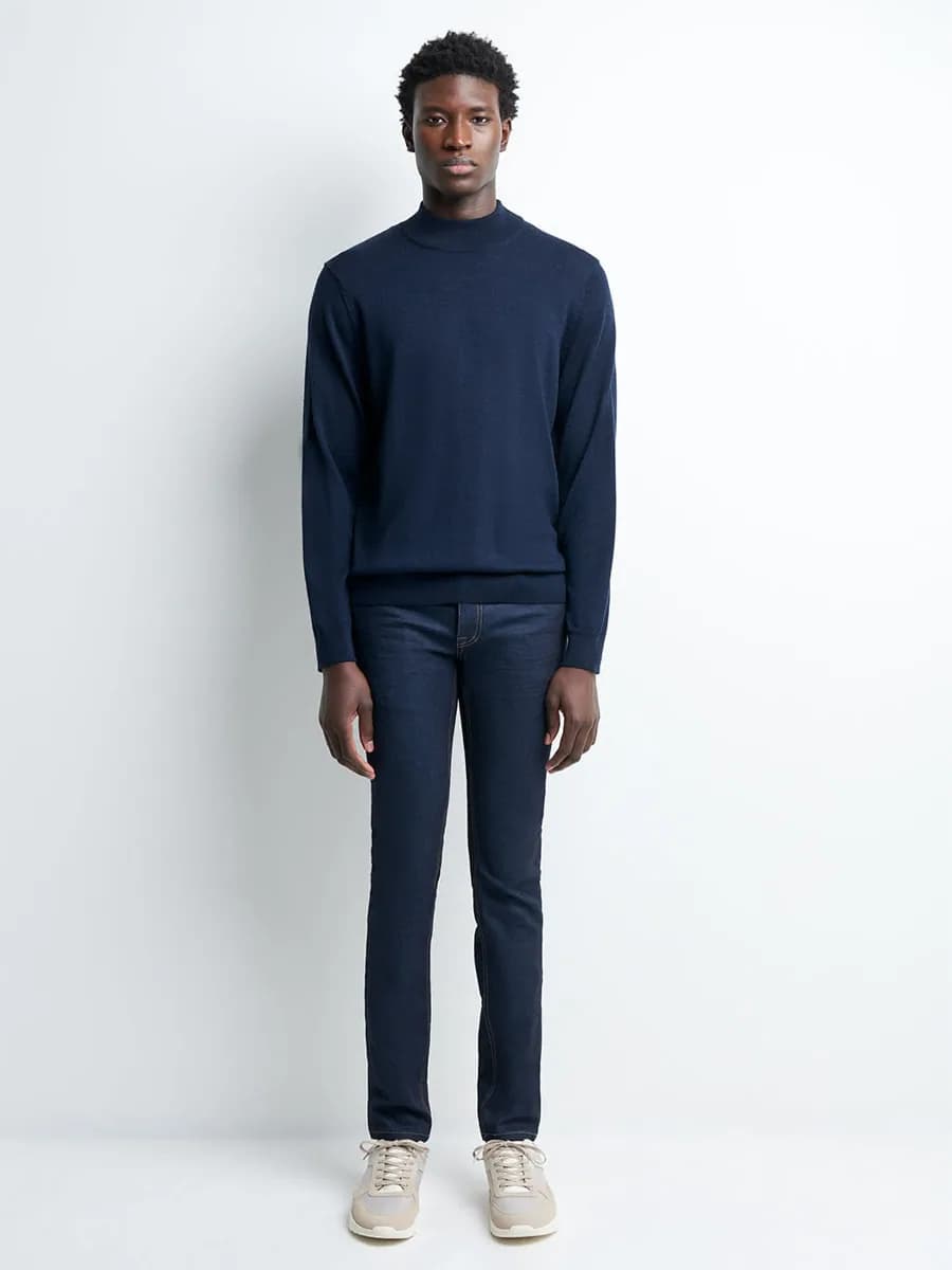 Jean slim en coton élasthane brut