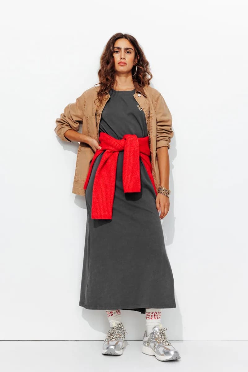 Robe t-shirt coeur léopard