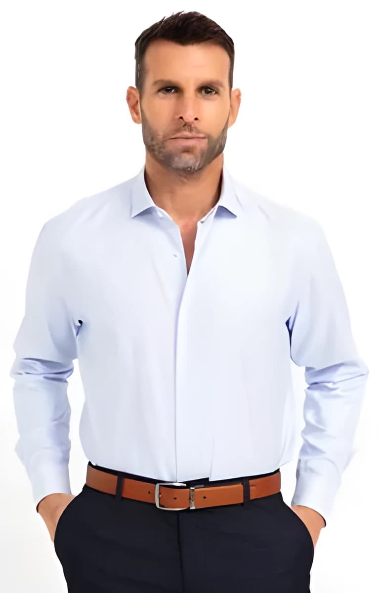 Chemise confort manches longues Bluwave – Bleu Ciel