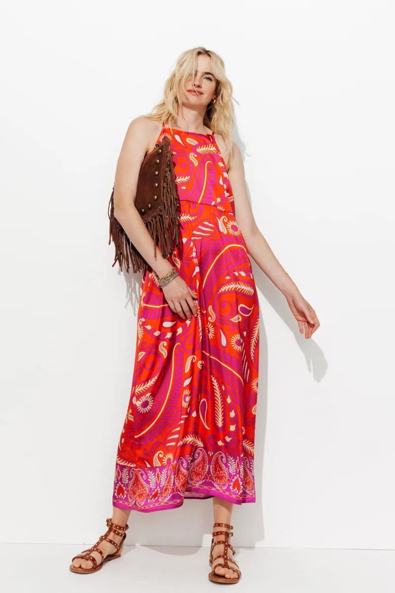 Robe à bretelles en satin