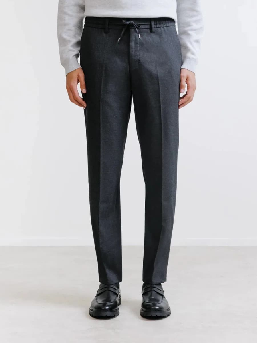 Pantalon ville en flanelle grise