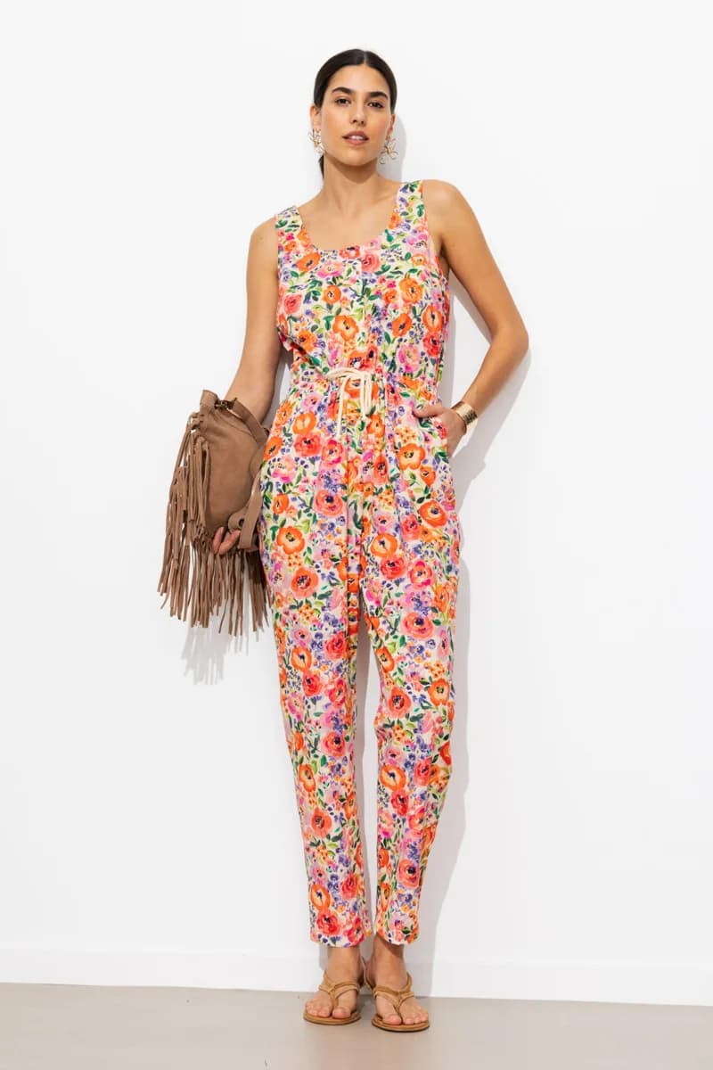 Combinaison-pantalon fleurie