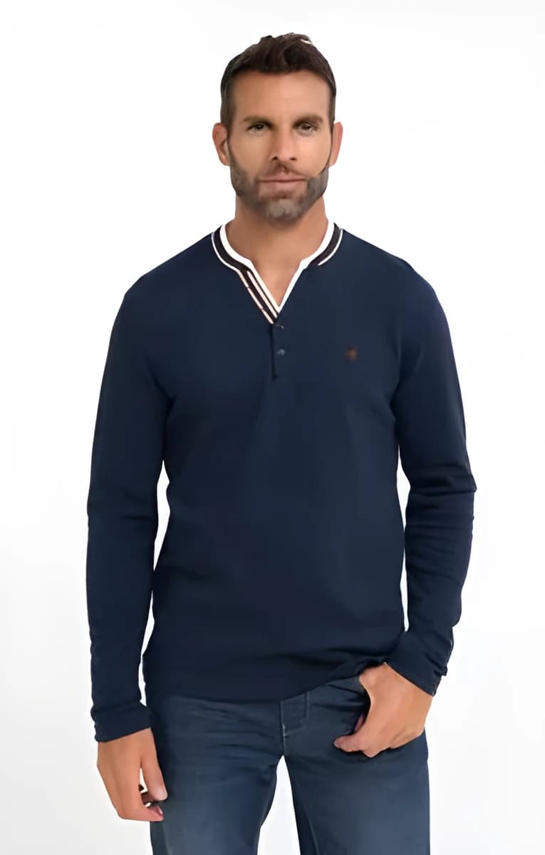 Tee-shirt manches longues New cote – Marine