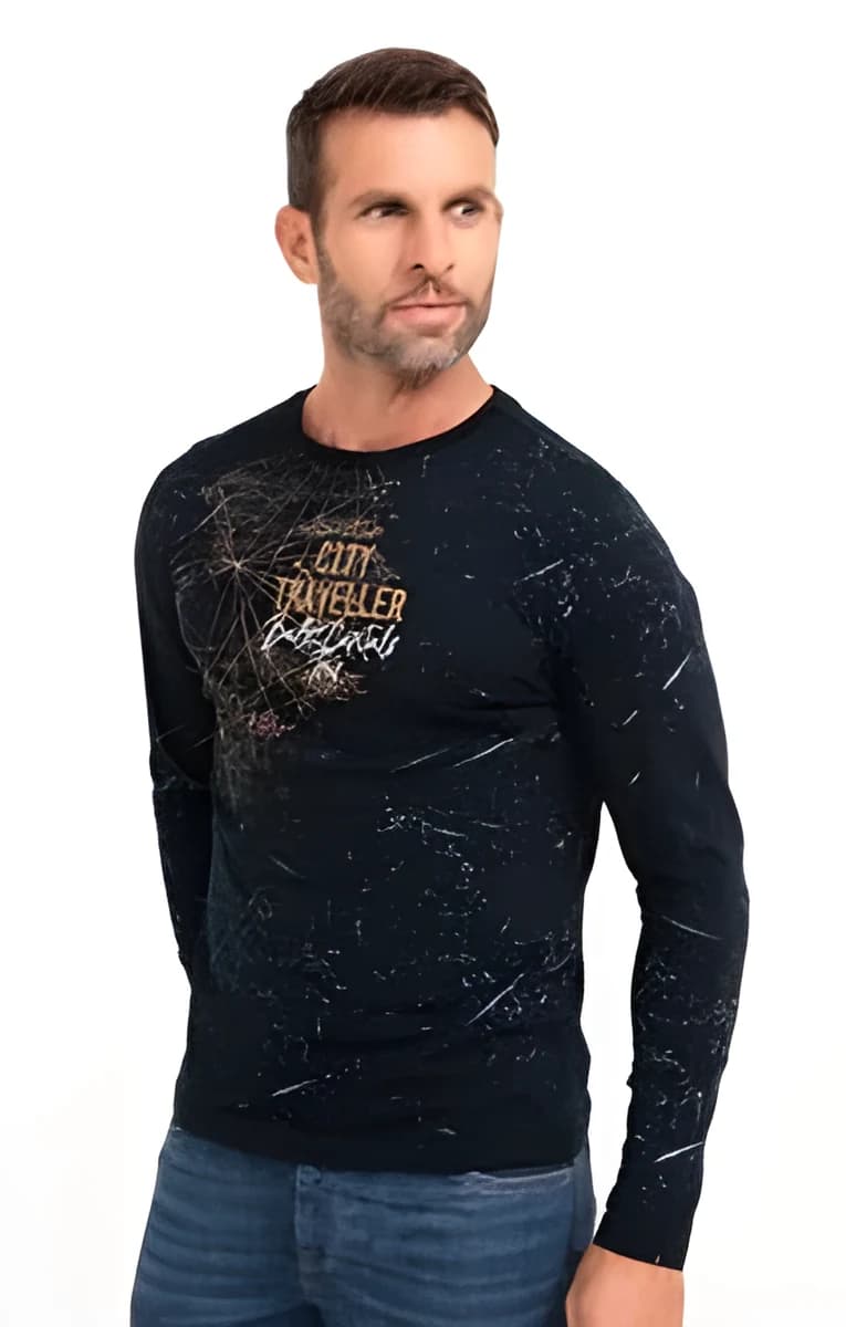 Tee-shirt manches longues Traveler – Marine