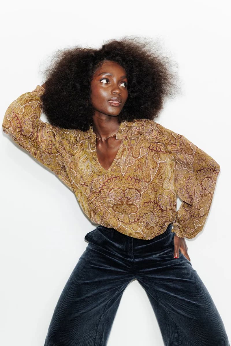 Blouse en mousseline imprimée