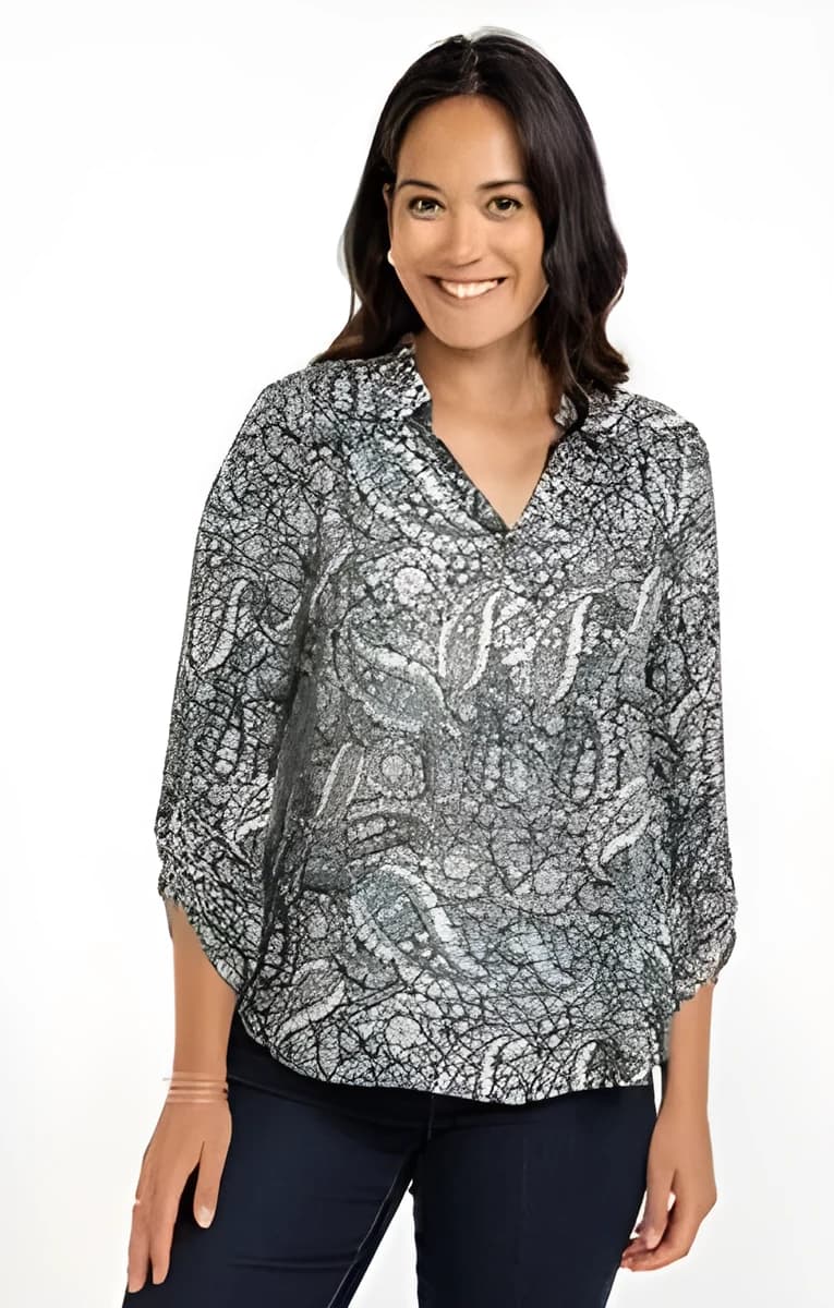 Chemise imprimée – Noir