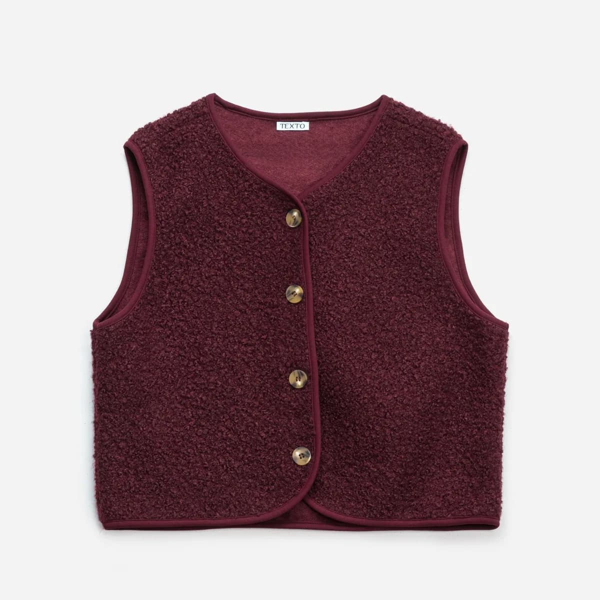 Gilet TEXTO bordeaux sans manches
