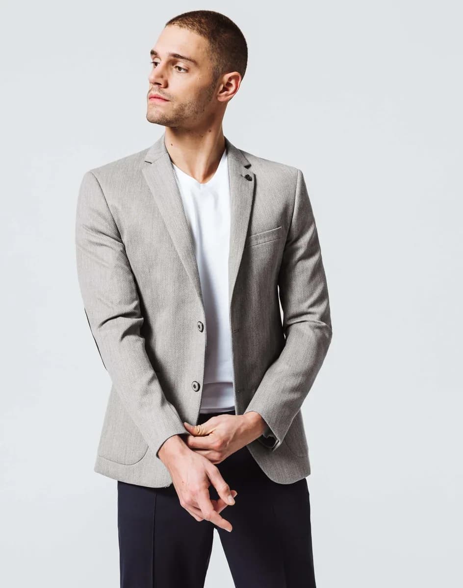 Veste Casual Grise Coudières