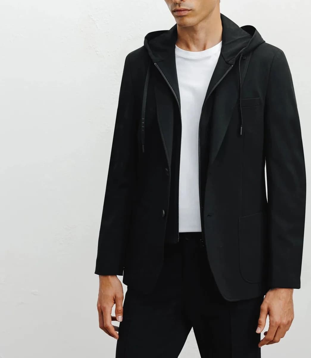Veste en maille avec parmenture noire