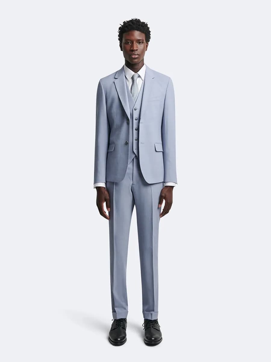 Pantalon de costume en laine mélangé