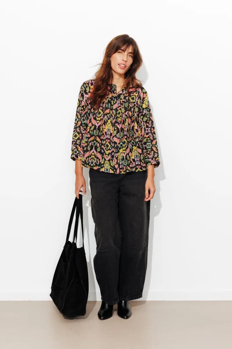 Chemise en voile imprimé Femme