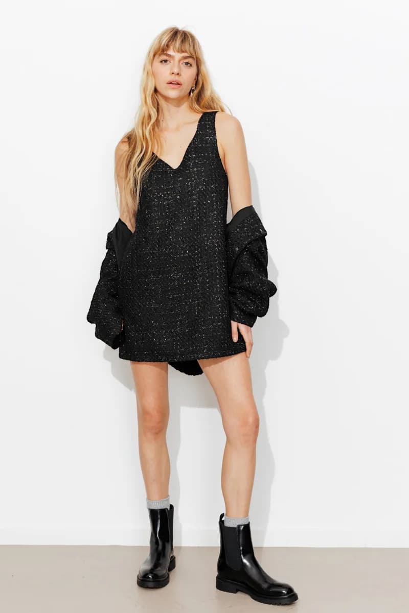 Robe courte tweedée Femme
