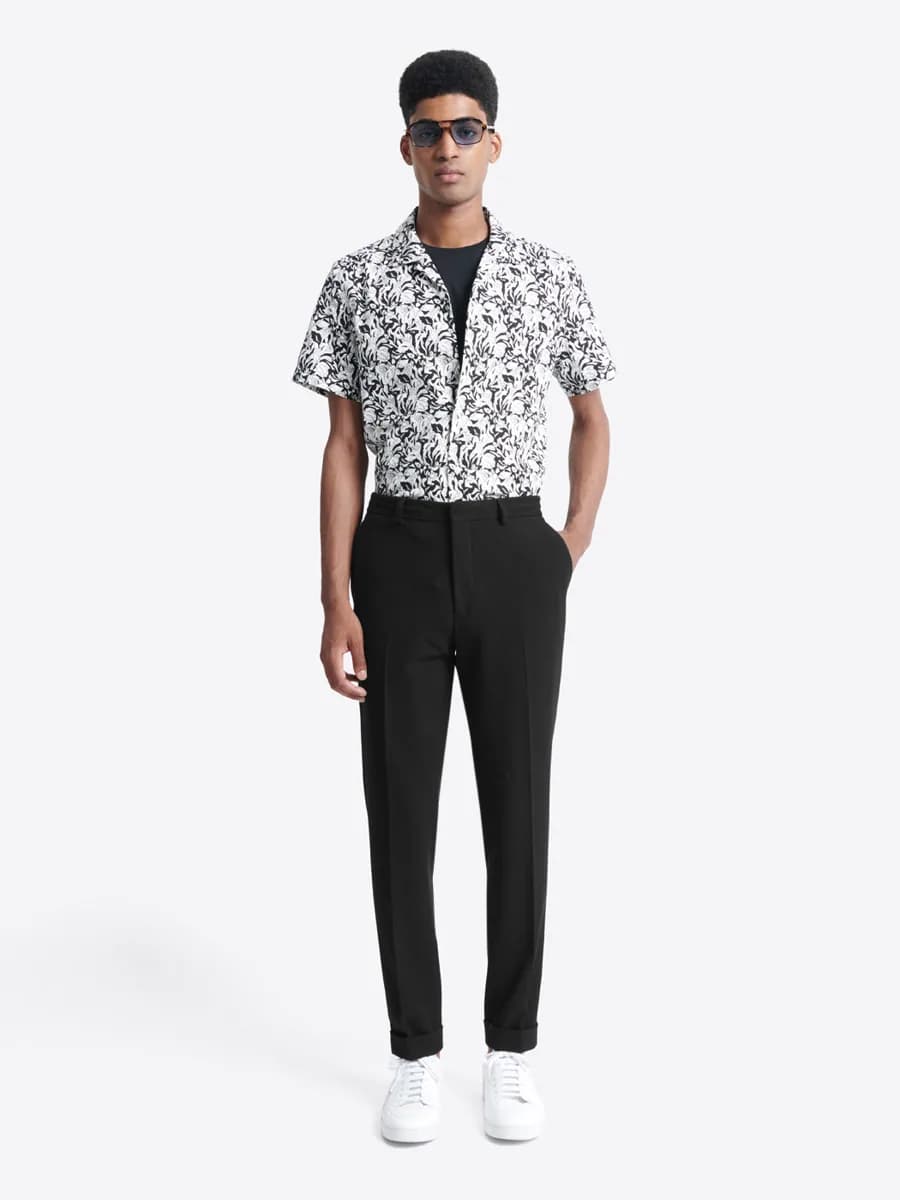 Pantalon de costume en seersucker