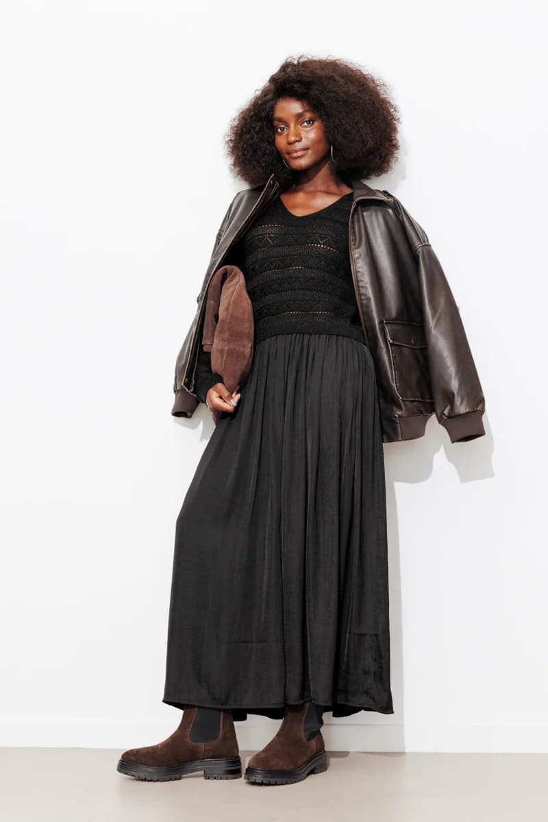 Longue robe pailletée Femme