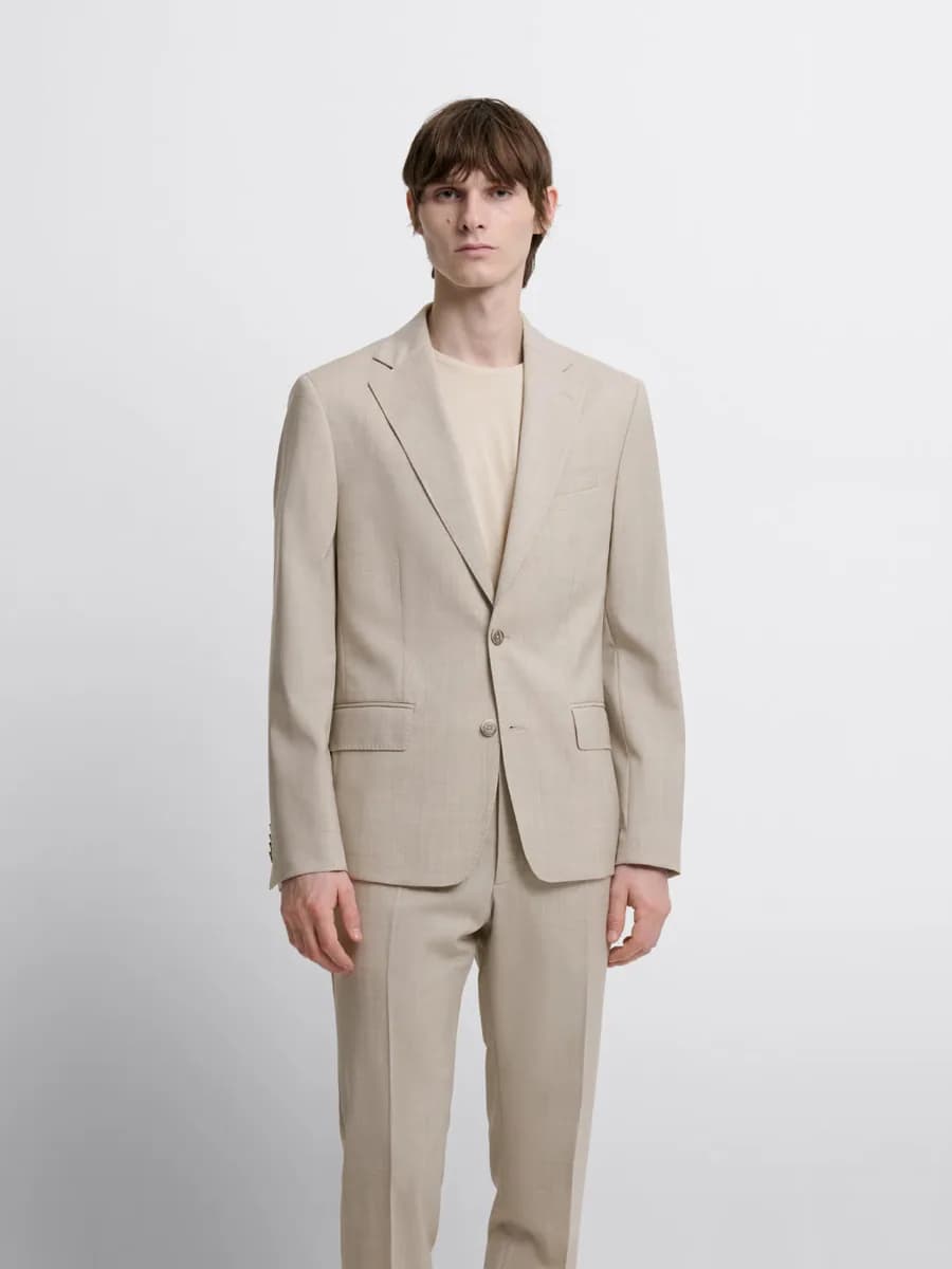 Veste de costume slim en laine mérinos