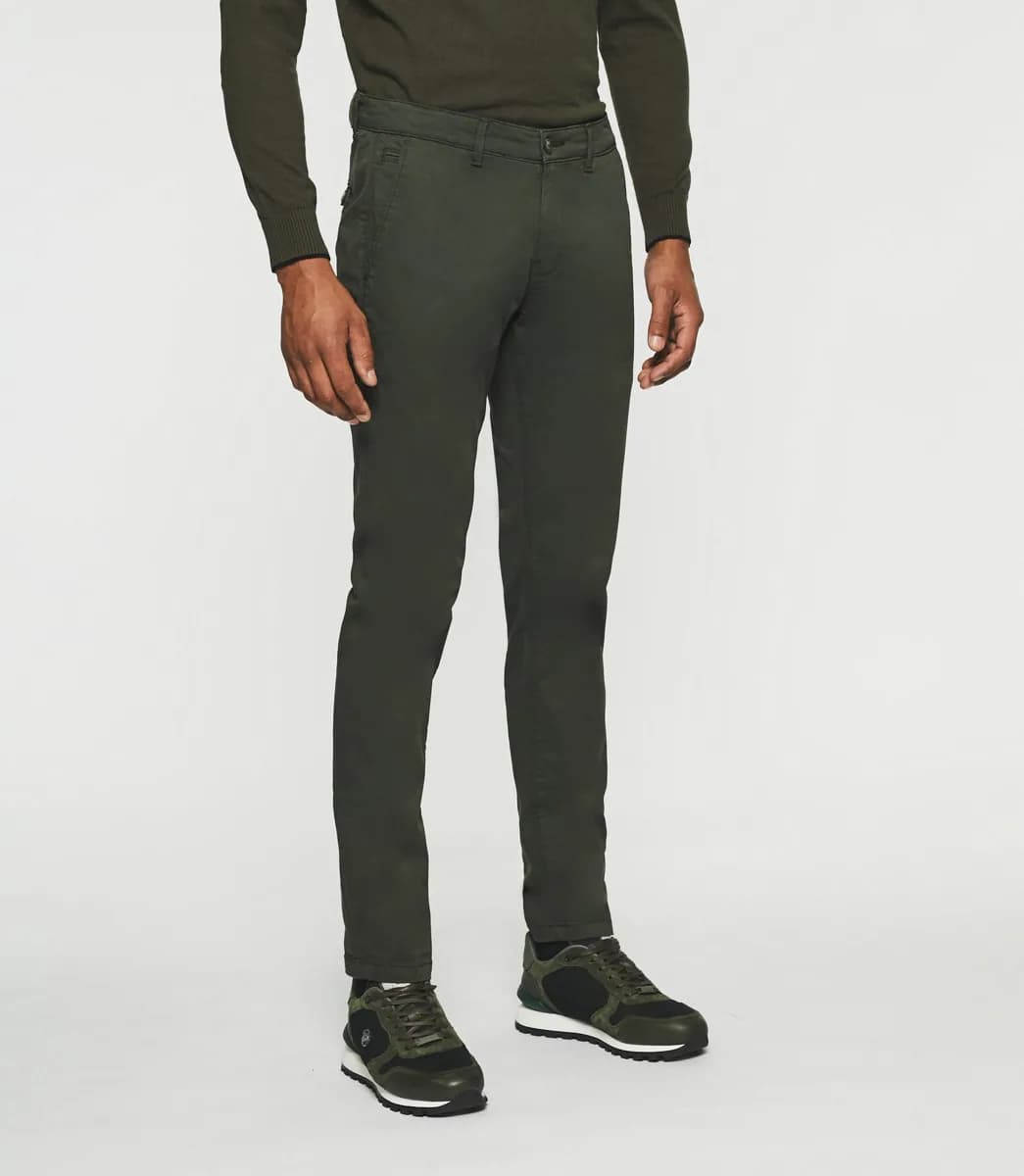Pantalon chino slim kaki VALOR