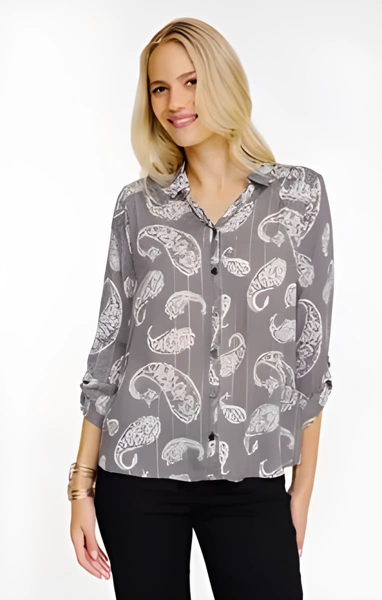 Chemise imprimé vichy – Noir