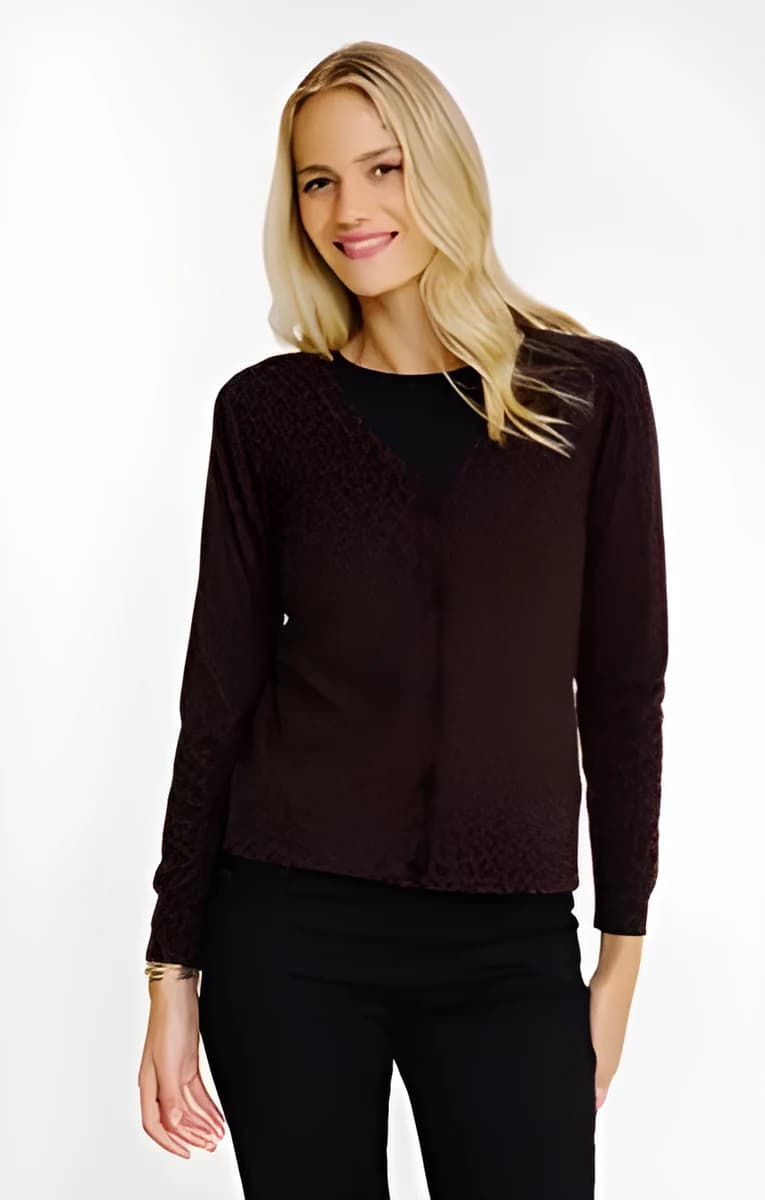 Cardigan léopard – Nougat