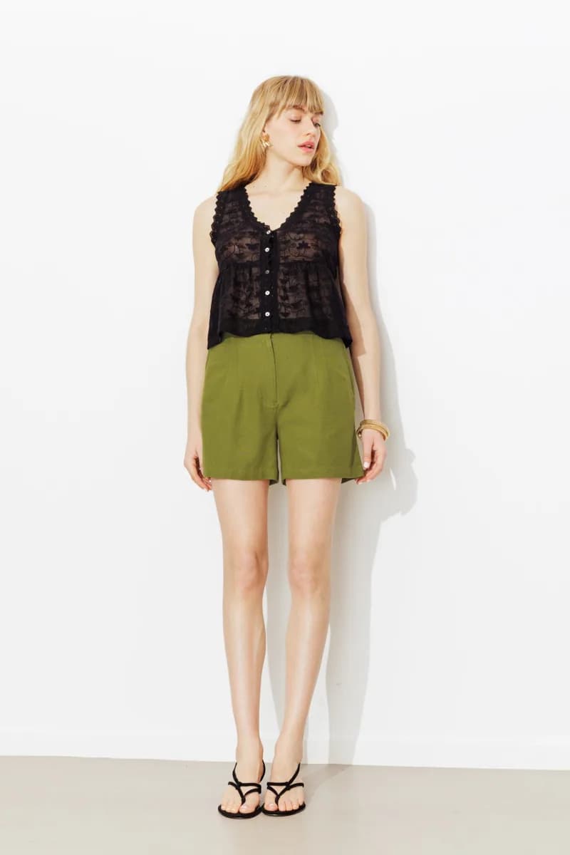 Short uni Femme