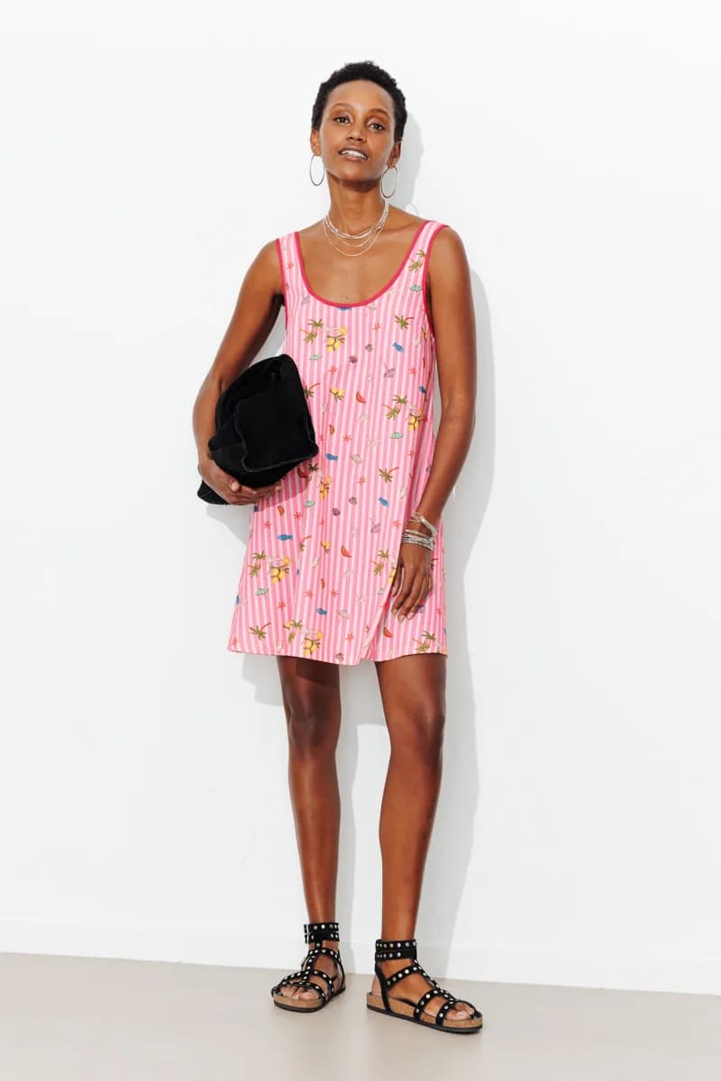Robe courte imprimée Femme