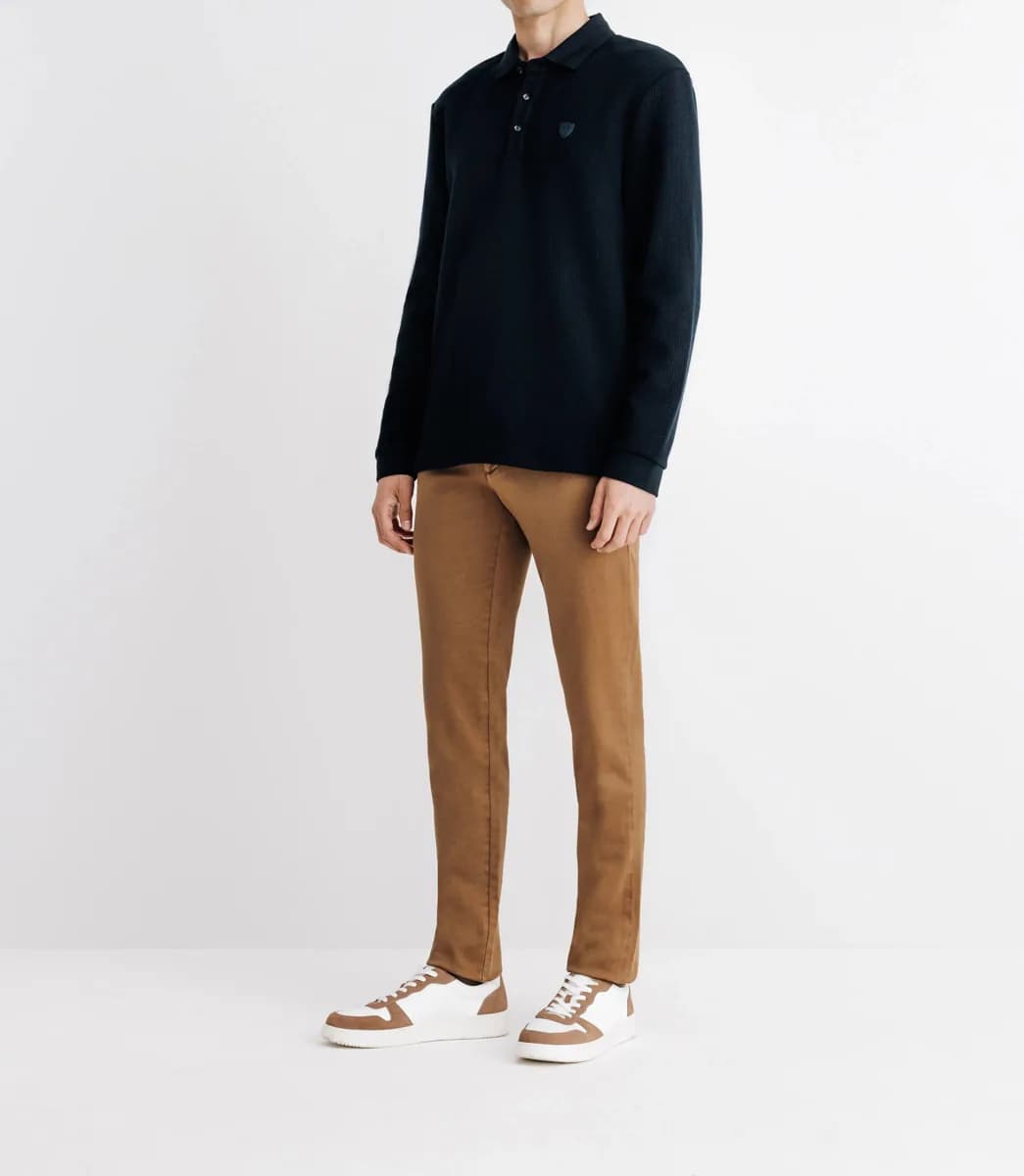 Polo nid d'abeille marine