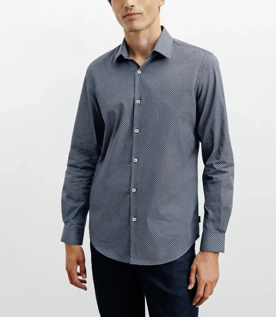 Chemise ville bleue