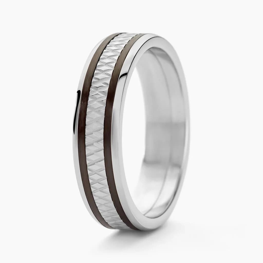 Bague Jonc Maewen Acier Blanc
