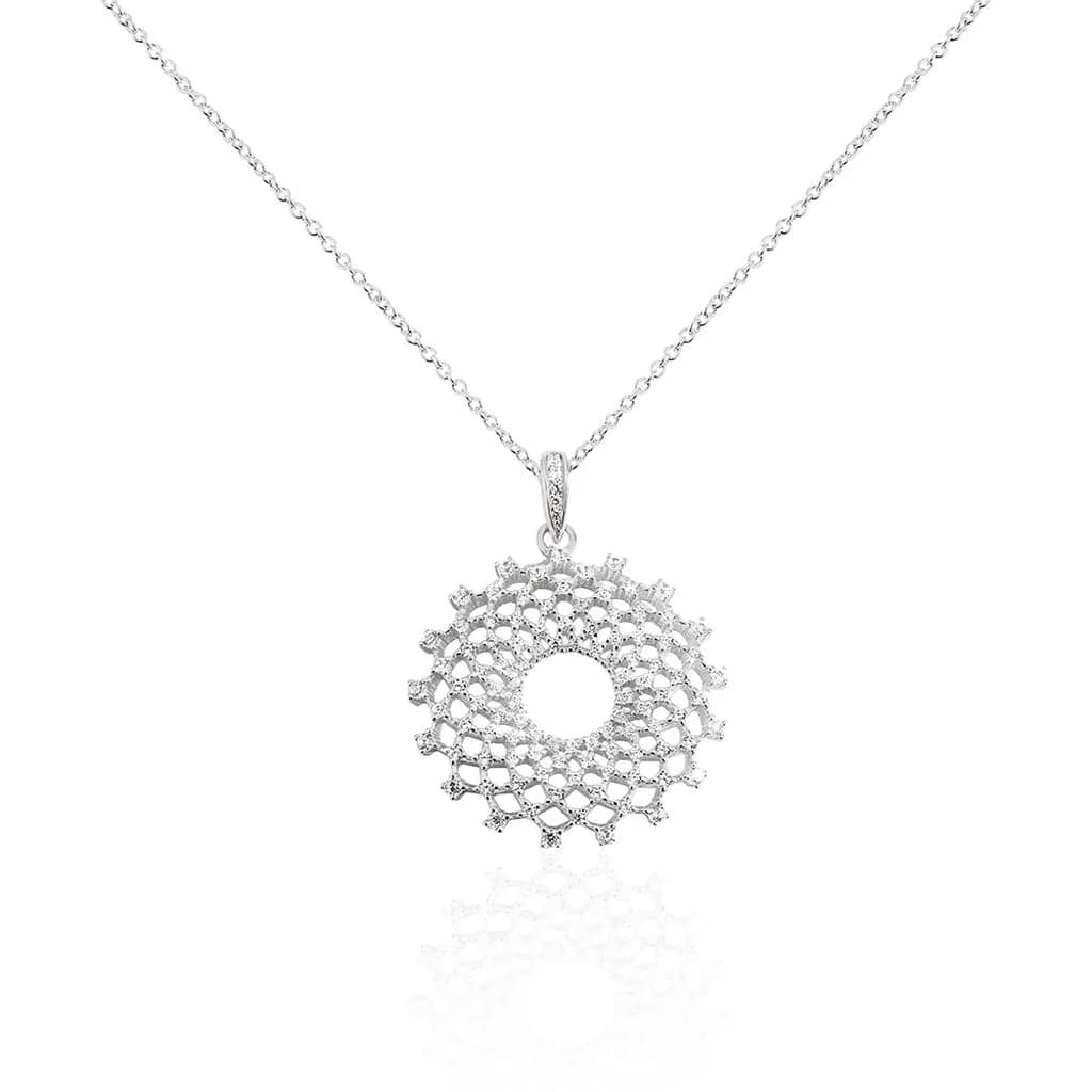 Collier Sunny Argent Blanc Oxyde De Zirconium