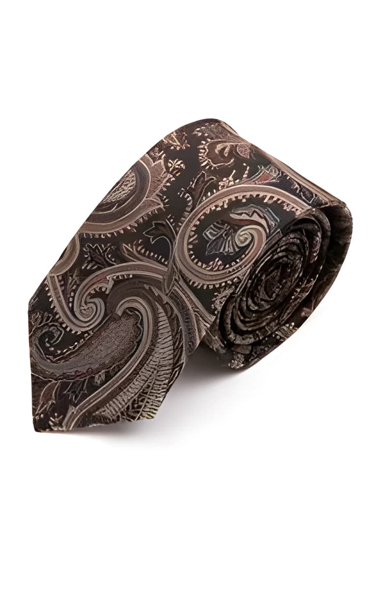 Cravate 7cm en soie Browncash – Marron